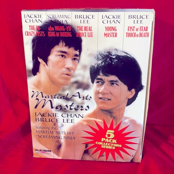 Martial Arts Masters 5 Pack Collectors Edition VHS/ BRUCE LEE, JACKIE CHAN - Picture 1 of 3